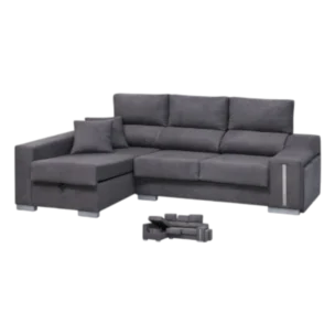 Michael Corner Sofa - Dark Grey - Velvet - 264x142/81xH96cm