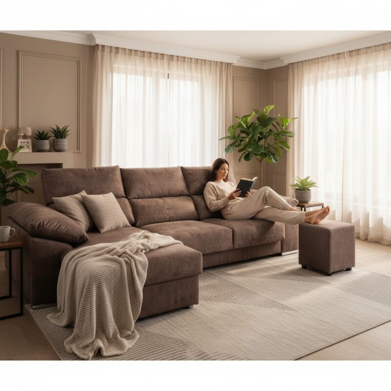 Rabat corner sofa with storage and hidden poofs