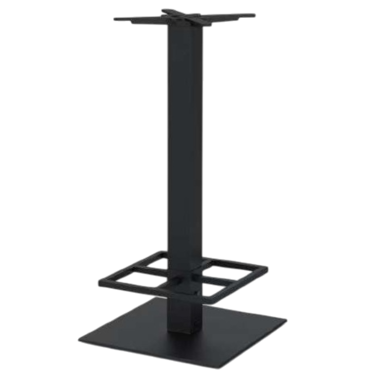 001135037088-ISSL-BAR50S Titan Bar Table Base- CAST IRON -W/FOOTREST - Black - 50x50xH107cm