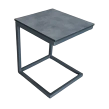 Outdoor side table for sunbed - alume with hpl - 40x40xH50cm