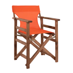 Director Chair frame - KARIDI (ANG) - Wood -Orange Textline - 54x57x58.5
