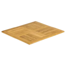 OutDoor Square Table Top - Bistro 2- Wood Teak - 80x80cm