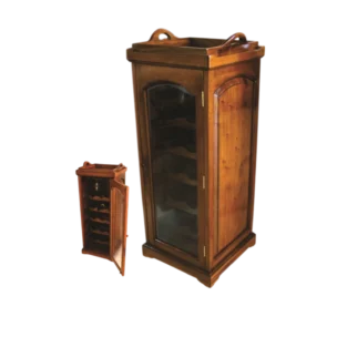 Malcio Wine Rack - Walnut- Solid wood - 38x38x92cm