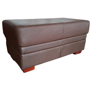 Salomi Pouf-Stool - Leather - brown