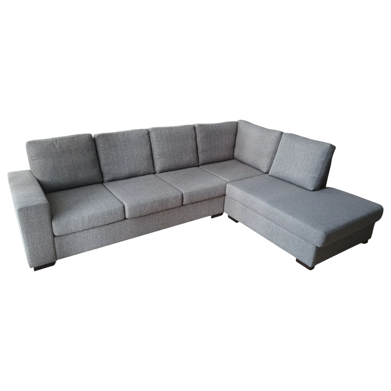 012260041008_SE-ALE23_Right Haven Corner Sofa - L-shape - Grey Left - fabric - 275x200cm