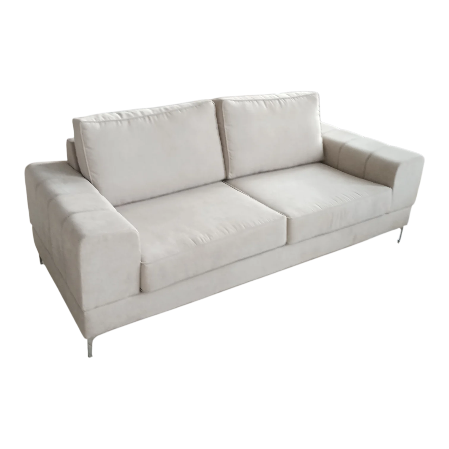 012260041016-SE-ALE27-3st (2) Metro 3-seater Sofa - Light Grey - Fabric-220x92xH93cm