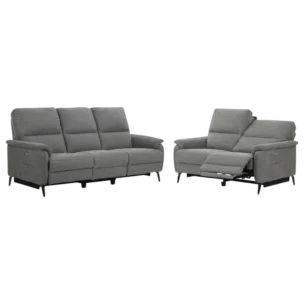 3 Seater ELECTRIC Sofa and 2 seater electric sofa – Grey Fabric Upholstery