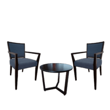 Dinning/Kitchen ArmChair and Coffee table — Helsinki Coffee set — Fabric, Solid Wood, Wood