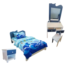 Kids Bedroom Set with Bed, Night Stand and DRESSER & CHAIR