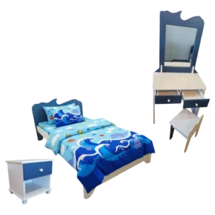 Kids Bedroom Set with Bed, Night Stand and DRESSER & CHAIR