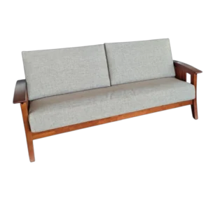 Boden 3-Seater Sofa - Beige - 3st -Seated Sofa with wooden legs and fabric