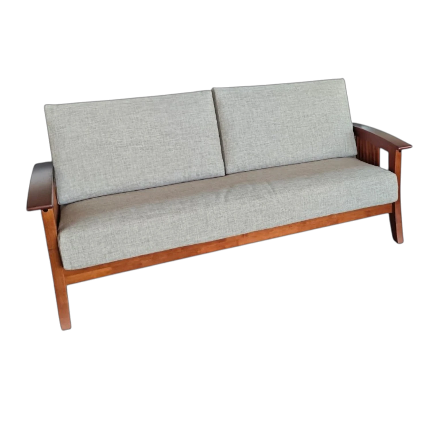 0004480-Boden 3-Seater Sofa - Beige Boden 3-Seater Sofa - Beige - 3st -Seated Sofa with wooden legs and fabric
