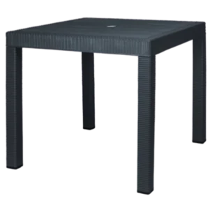 CARIBE PLASTIC OUTDOOR DINING TABLE 80x80xH73cm Athracite