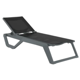 Tanfinity Sunbed - Polypropylene textline - Black - 190X70X33CM
