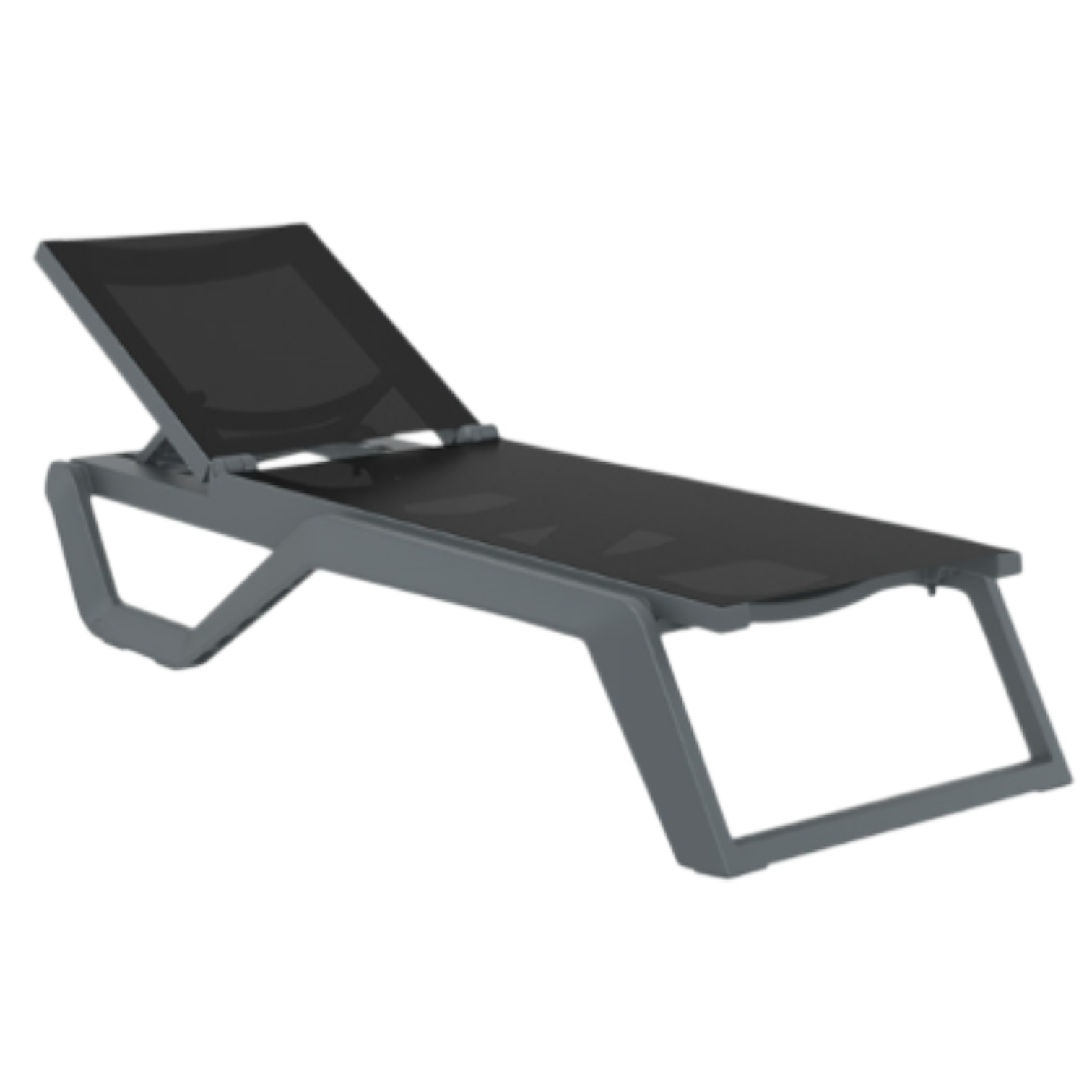 001291004077-ZO-RIO PRO-Black Tanfinity Sunbed - Polypropylene textline - Black - 190X70X33CM
