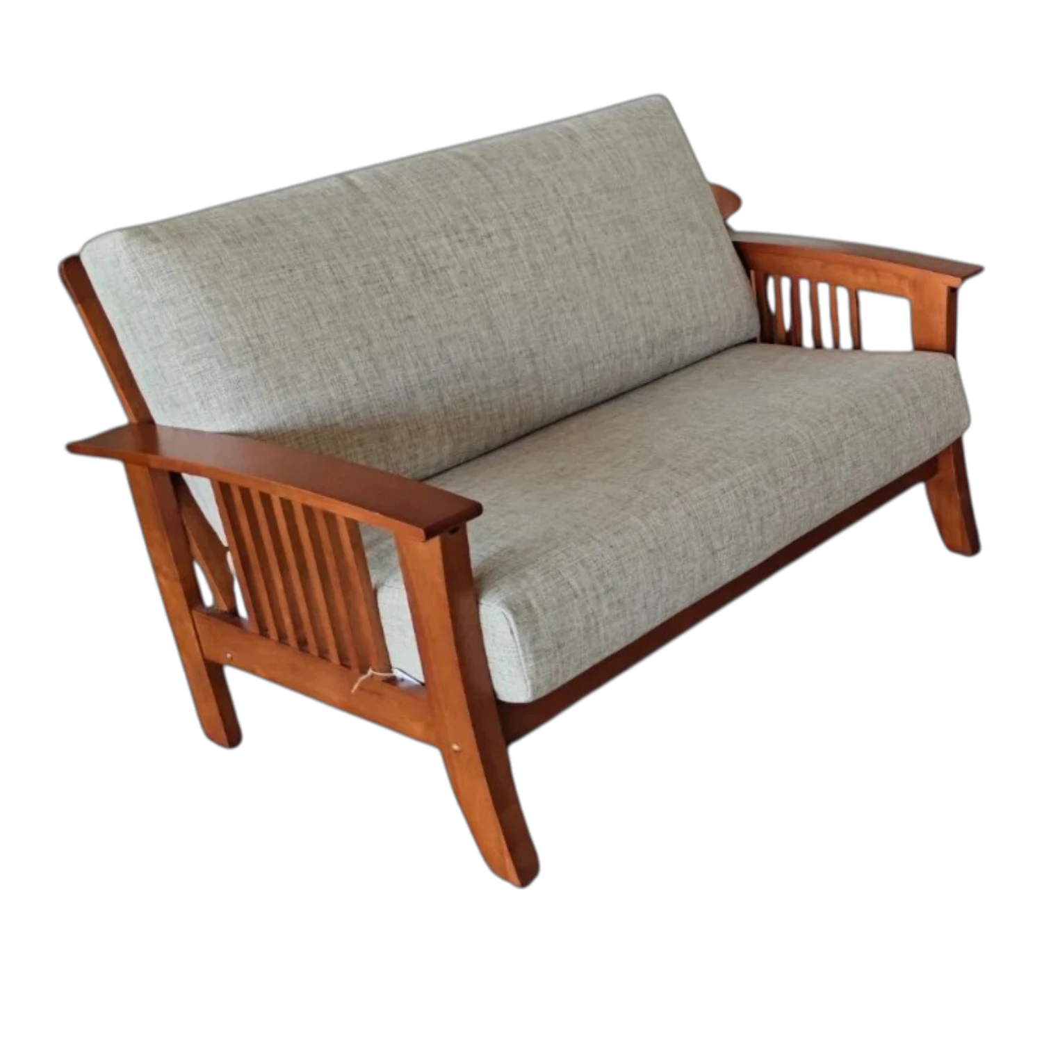 012209041026-Boden 2-Seater Sofa Boden 2-Seater Sofa - Beige - 2st -Seated Sofa with wooden legs and fabric