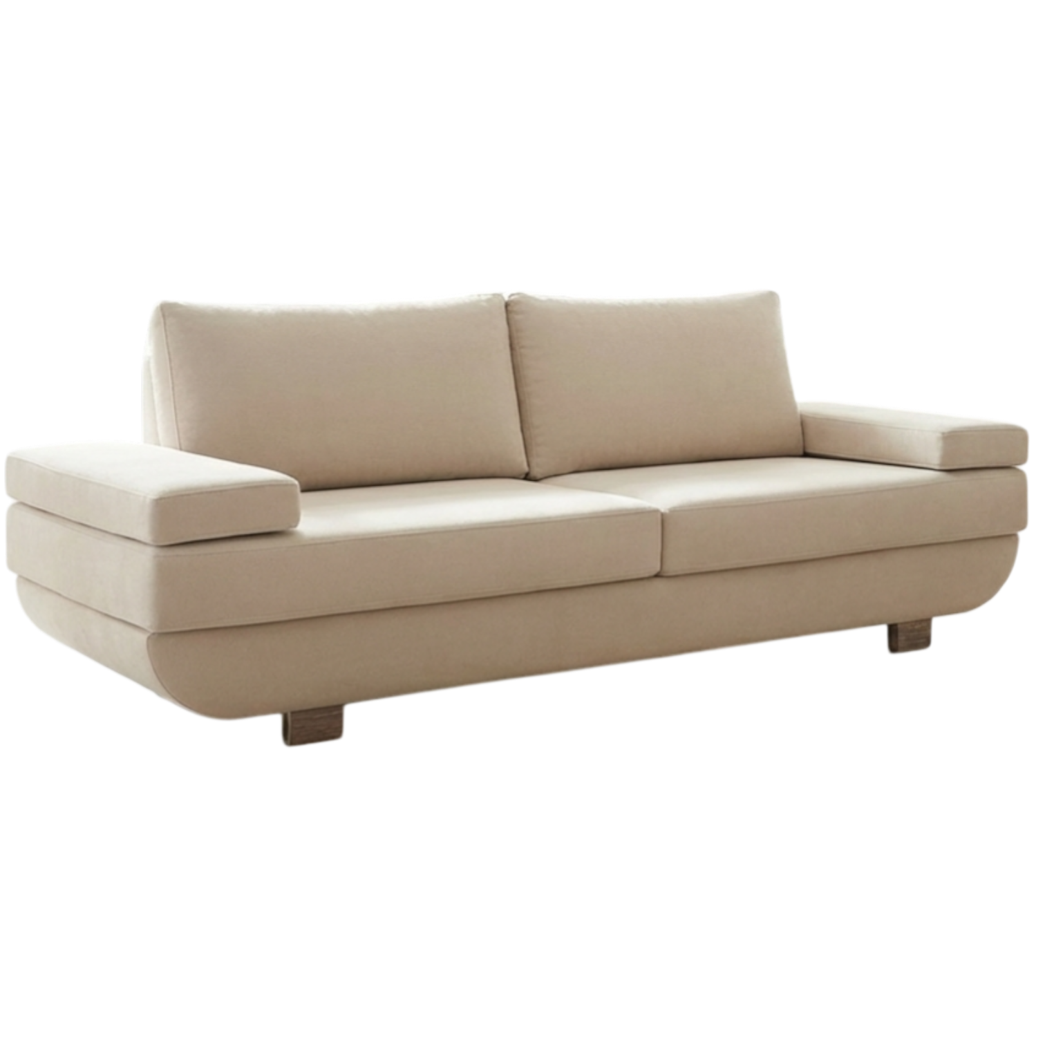 012260041024-SE-ALE06-3st Prime 3-Seater Sofa - Fabric - LIGHT BROWN