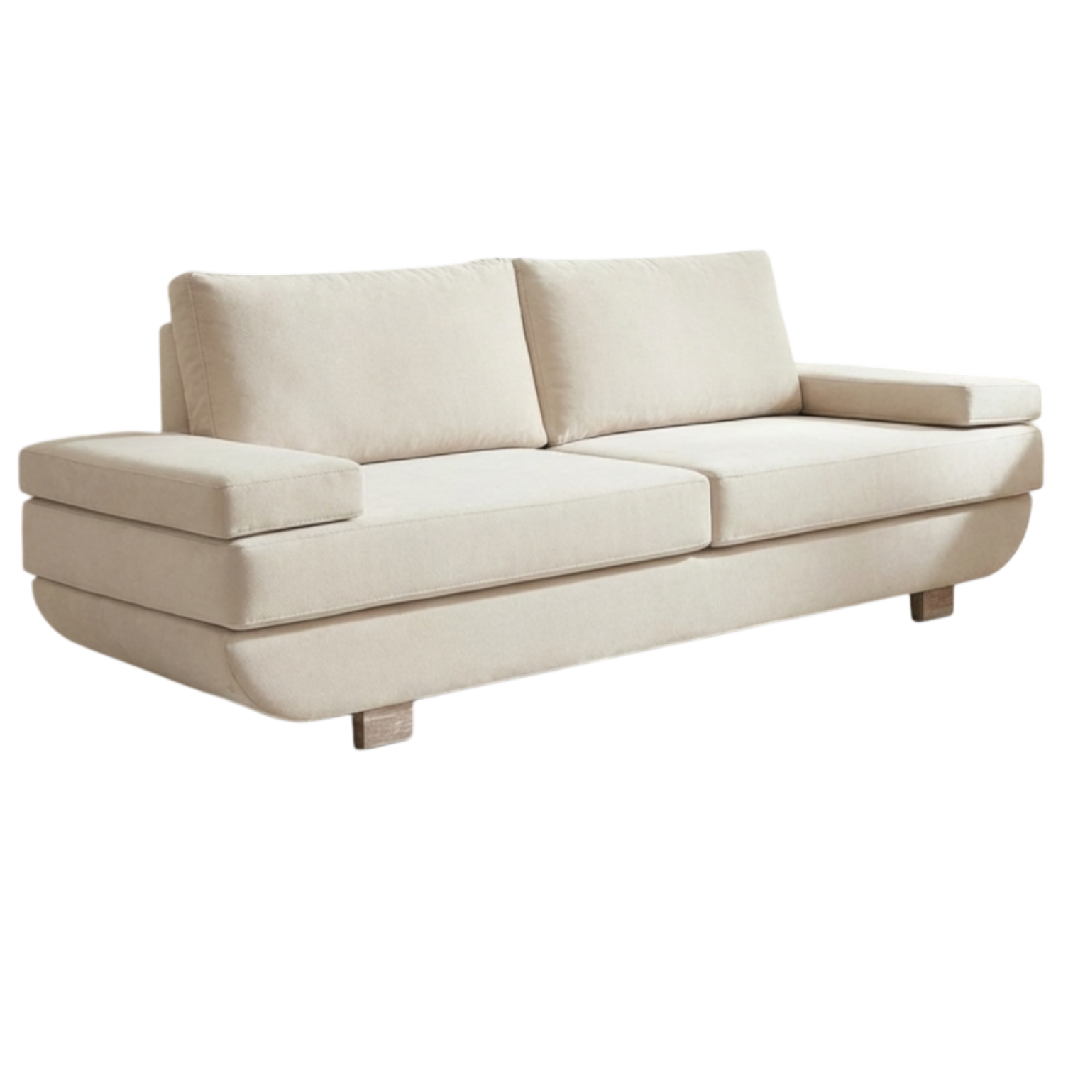 012260041025-SE-ALE06-2st Prime 2-Seater Sofa - Fabric - LIGHT BROWN