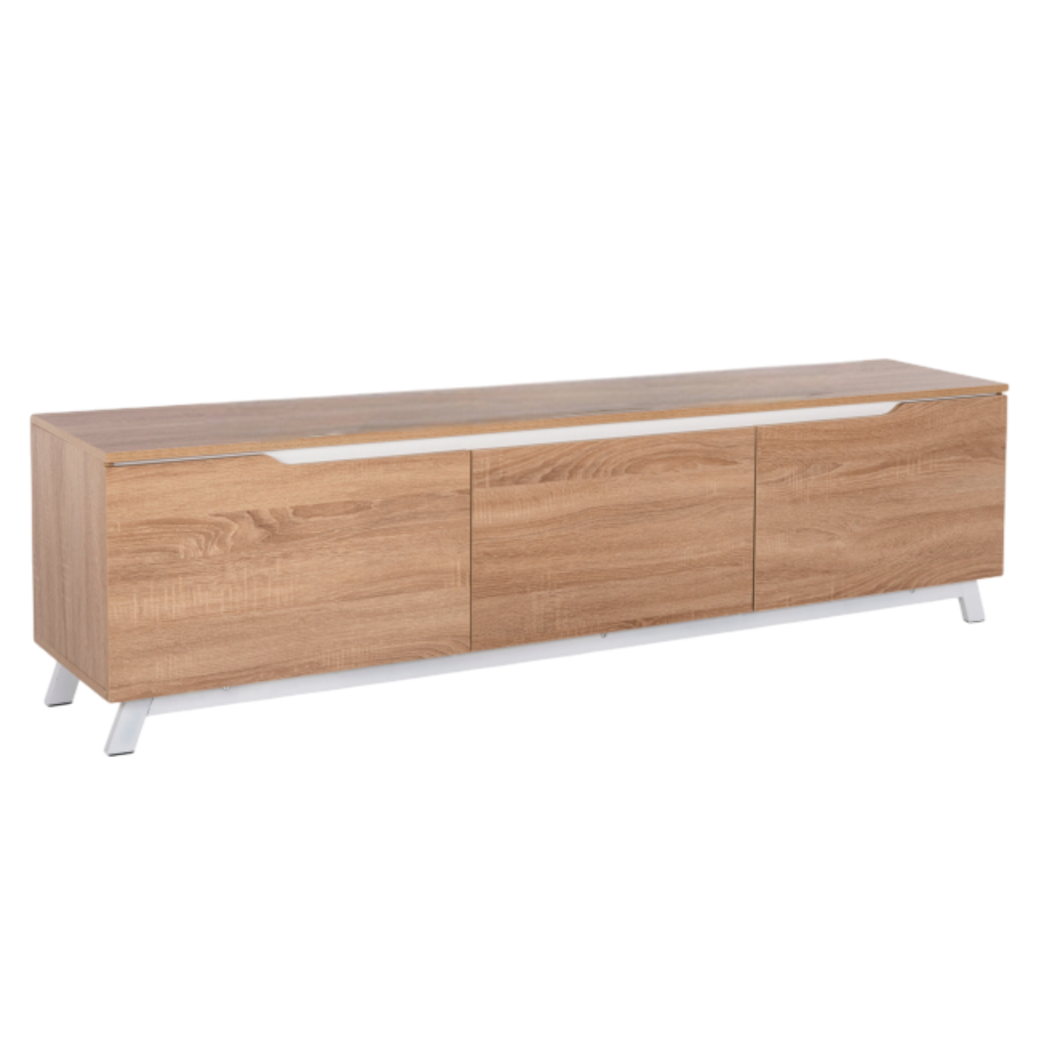 012329039008-ANG-8902.13 Honore Modern TV Stand - Melamine wood - Light Oak- 180x35xH49cm