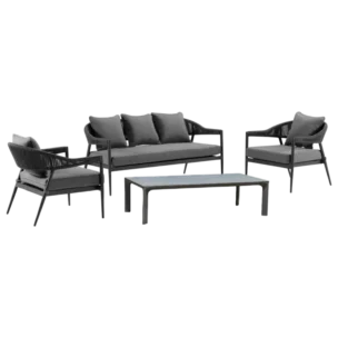 Nerano Outdoor Lounge Set - dark grey - alumenium