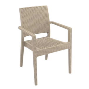 OutDoor Armchair - PORTOFINO,Indiana- Polypropylene - Toupe -58x59xH87cm