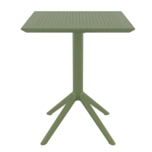 Outdoor -Aero Folding Table- Polypropylene - Olive Green- 60x60x74cm