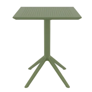 Outdoor -Aero Folding Table- Polypropylene - Olive Green- 60x60x74cm