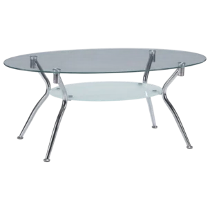 Porto Coffee Table 110X60X45 Glass with STEEL LEGS
