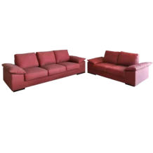 Kansas Sofa set— Fabric — Red
