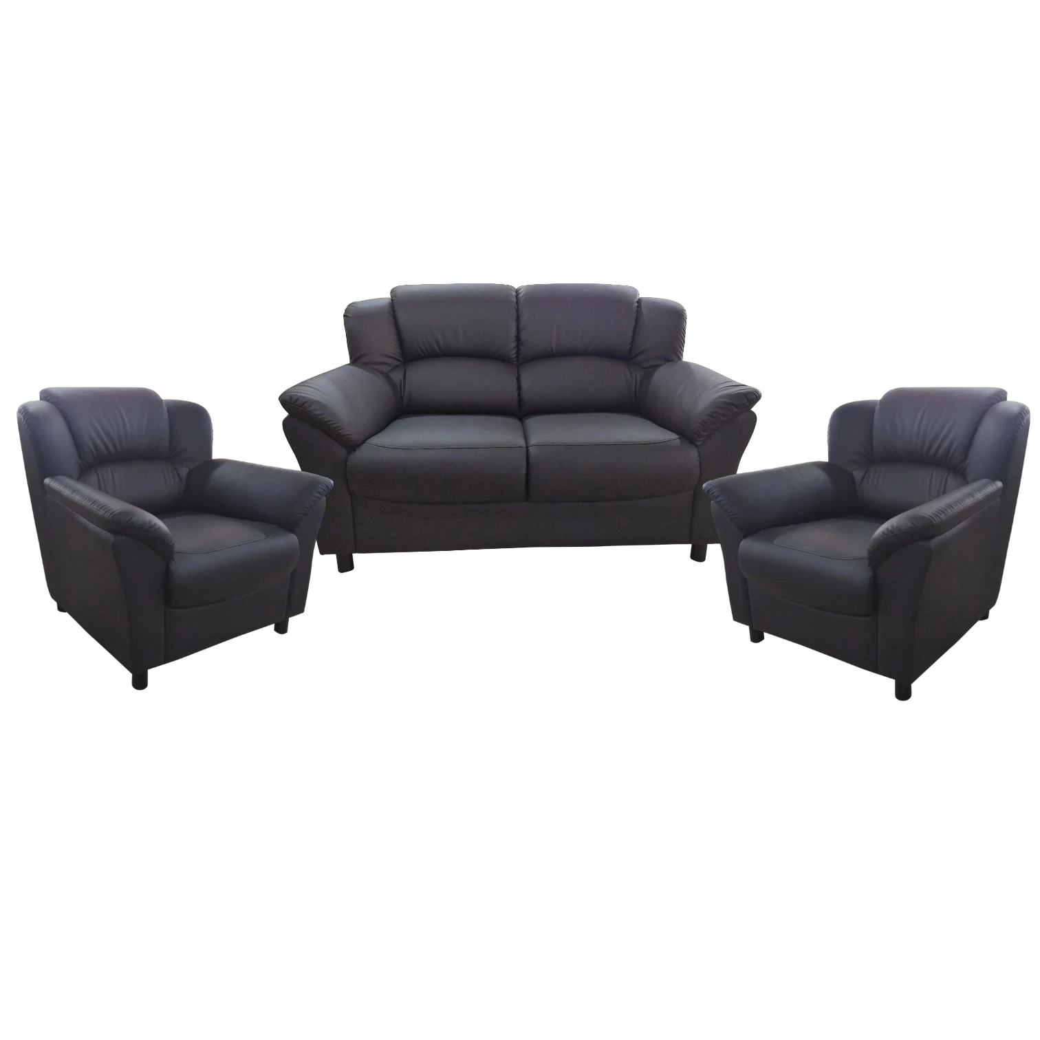Nevada Sofa Set Composite SOFA set - Nevada - Black - PVC -137x89xH85cm