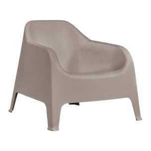 Sunset Outdoor Armchair- Plastic — White —W59xD54xH79cm