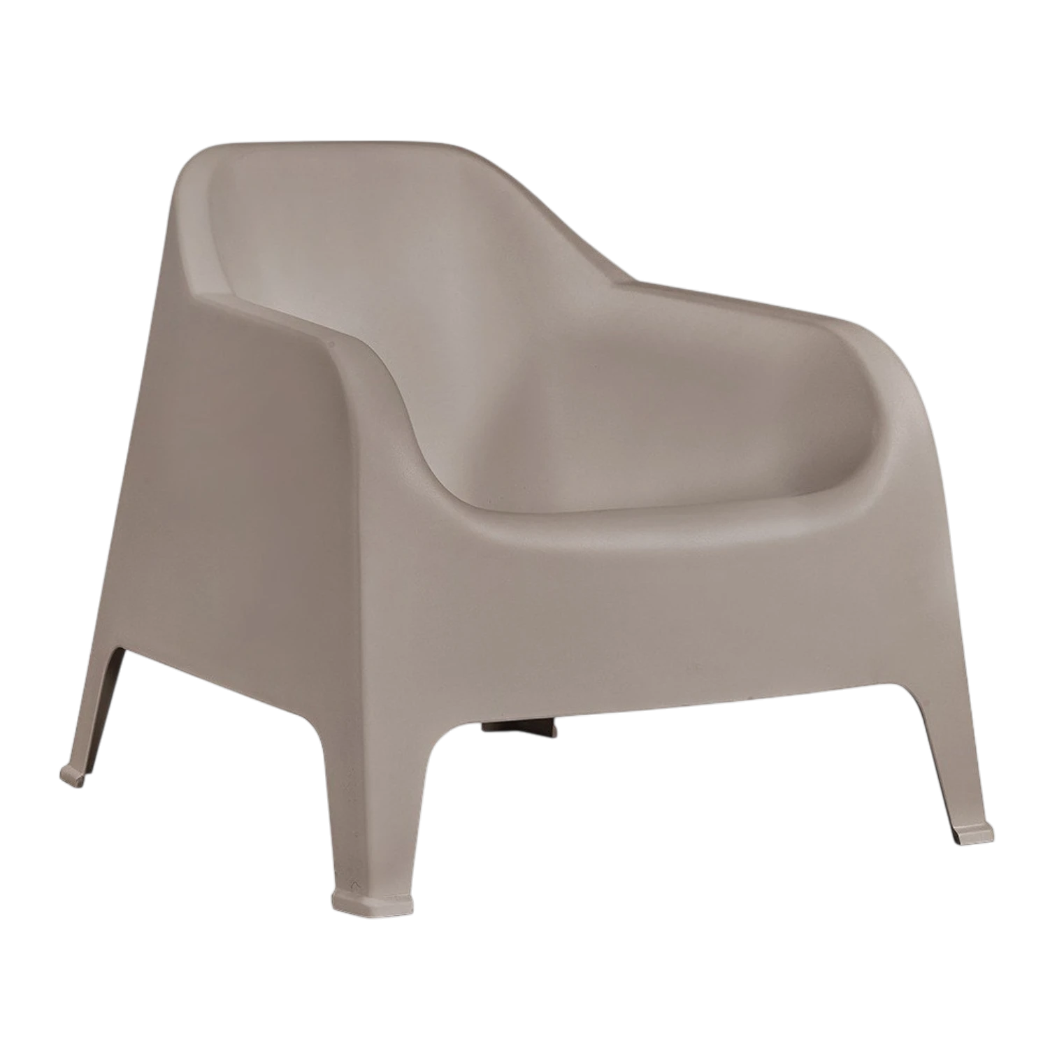 001250004017-RES-SUNSET-Taupe Sunset Outdoor Armchair- Plastic — White —W59xD54xH79cm