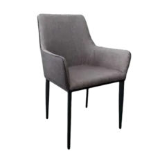 Amelie Dining Armchair - Fabric - Dark Grey, Grey - D45xL53xH88cm