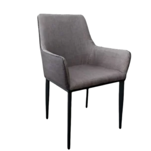 Amelie Dining Armchair - Fabric - Dark Grey, Grey - D45xL53xH88cm