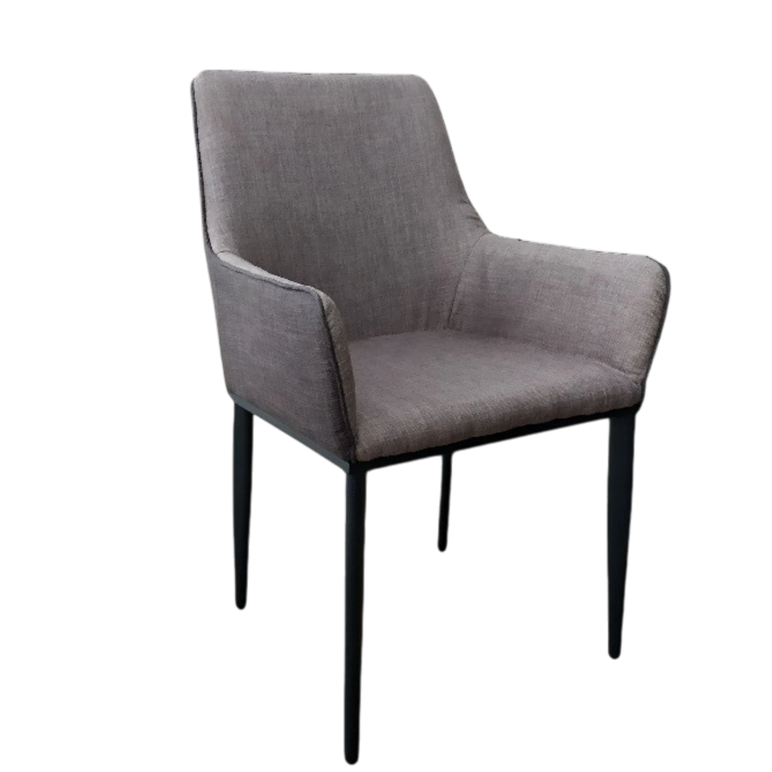 012193039026-RF-286DC Amelie Dining Armchair - Fabric - Dark Grey, Grey - D45xL53xH88cm