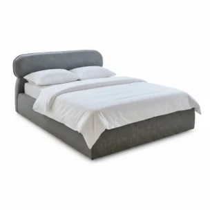 Vierona Queen Storage Bed 160x200 - Dark Grey Fabric - Modern bed