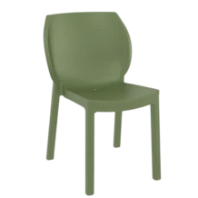 OutDoor Chair- NORA Lecpia Chair- Polypropylene - Olive Green - 44Χ50Χ81cm