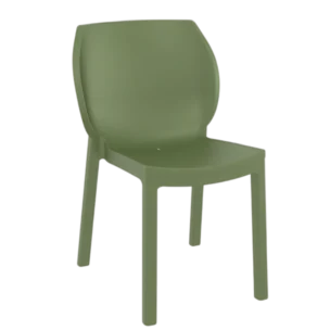 OutDoor Chair- NORA Lecpia Chair- Polypropylene - Olive Green - 44Χ50Χ81cm