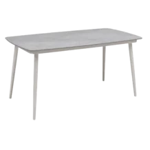 Avola rectangular aluminum outdoor dining table with a sintered-stone tabletop