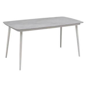 Avola rectangular aluminum outdoor dining table with a sintered-stone tabletop