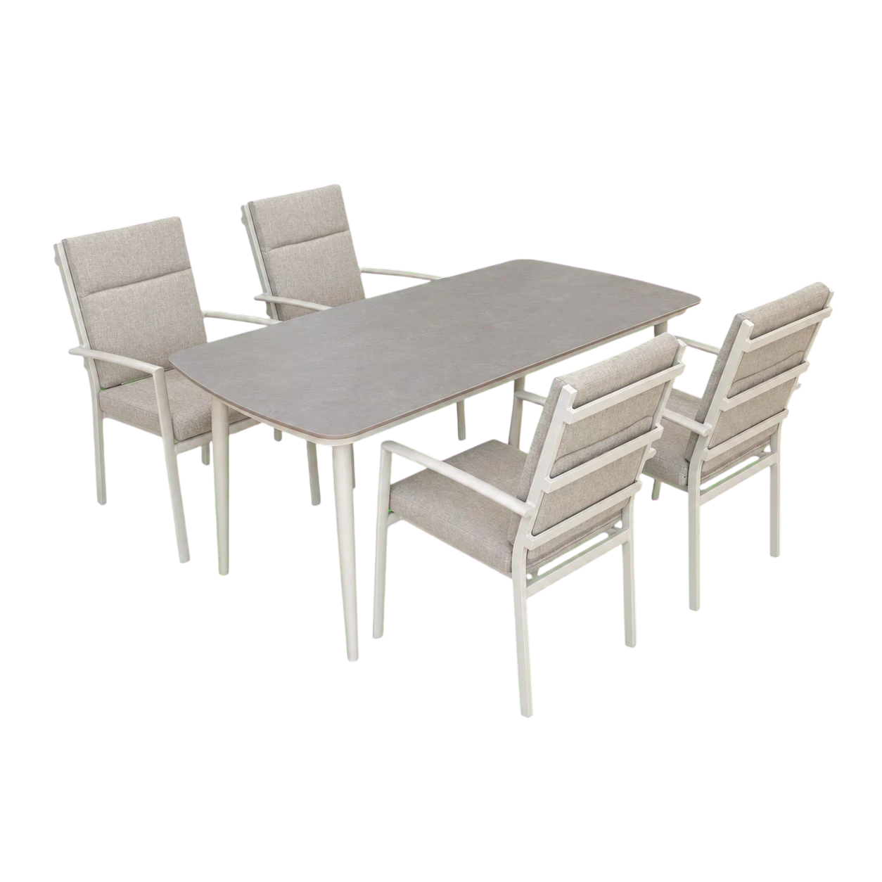 Avola Dining set Avola Ourdoor Dining set— Aluminum, Sintered stone— Beige