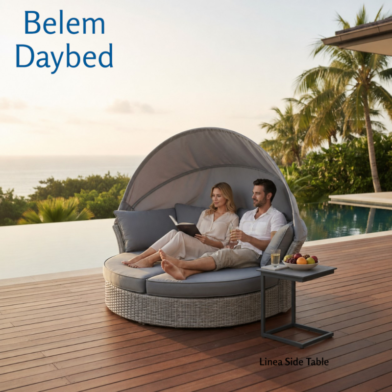 Belem Daybed with canopy for luxury outdoor relaxation