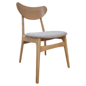 DINING CHAIR 57x49xH80 MAple Wooden with Beige Seat Indoor Kitchen