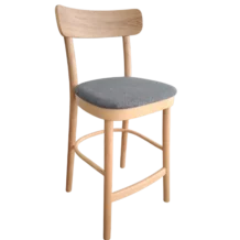 BAR STOOL W49xD47xH102cm Wooden cushion seat maple