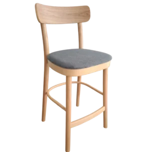 BAR STOOL W49xD47xH102cm Wooden cushion seat maple