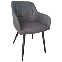 Alta Dinning Chair — Metal, Microfiber — Grey - W60xD54.5xH83.6 (SH48) cm