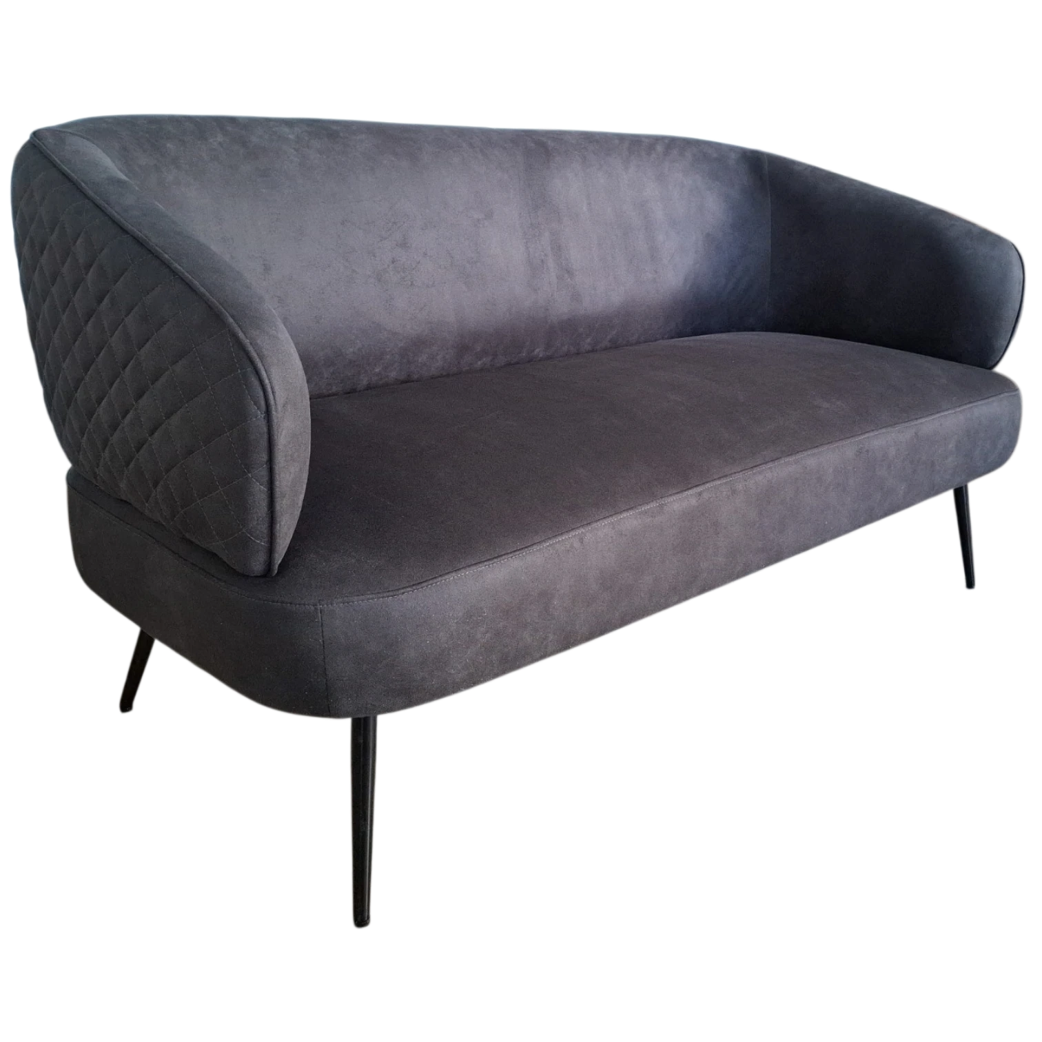 012208041004_UL-HSF222004 SOFA 2-SEAT W142xD68xH78.5cm Fabric Dark Grey